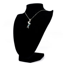 Load image into Gallery viewer, Zuni Kokopelli Pendant – Sterling Silver with Channeled Inlay
