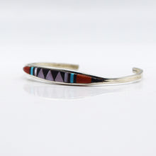 Load image into Gallery viewer, Zuni channeled inlay 925 Silver bracelet
