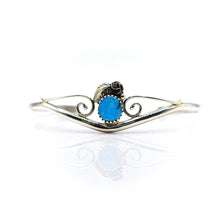 Load image into Gallery viewer, Navajo turquoise Overlay Sterling Silver bracelet
