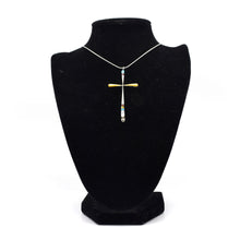 Load image into Gallery viewer, Zuni Cross Pendant – Mother of Pearl, Turquoise &amp; Coral in Sterling Silver
