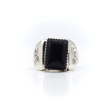 Load image into Gallery viewer, Navajo Black Onix Ring in Sterling Silver
