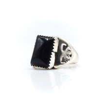 Load image into Gallery viewer, Navajo Black Onix Ring in Sterling Silver

