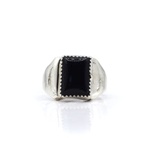 Load image into Gallery viewer, Navajo Black Onyx Ring in Sterling Silver
