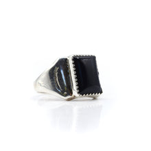 Load image into Gallery viewer, Navajo Black Onyx Ring in Sterling Silver
