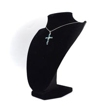 Load image into Gallery viewer, Zuni Cross Pendant – Sterling Silver with Turquoise
