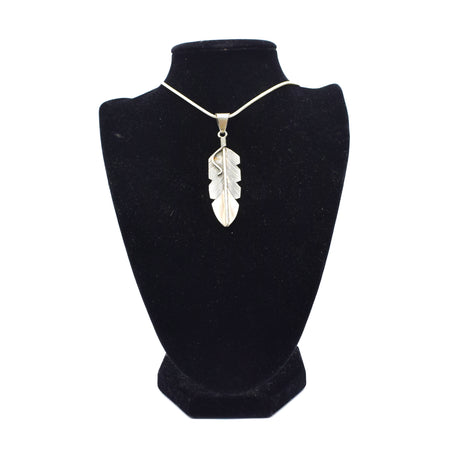 Navajo Feather Pendant – Solid Sterling Silver with Hammer Work