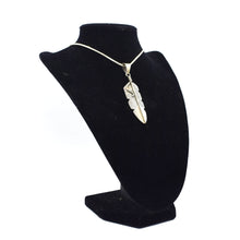 Load image into Gallery viewer, Navajo Feather Pendant – Solid Sterling Silver with Hammer Work
