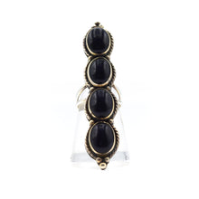 Load image into Gallery viewer, Navajo Multi Stone Black Onyx Ring in Sterling Silver
