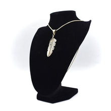 Load image into Gallery viewer, Navajo Feather Pendant – Solid Sterling Silver with Hammer Work
