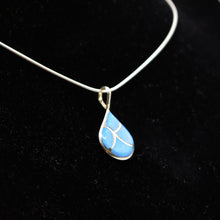 Load image into Gallery viewer, Zuni Opal Pendant – Channel Inlay in Sterling Silver

