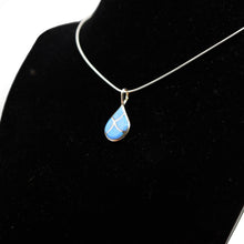 Load image into Gallery viewer, Zuni Opal Pendant – Channel Inlay in Sterling Silver
