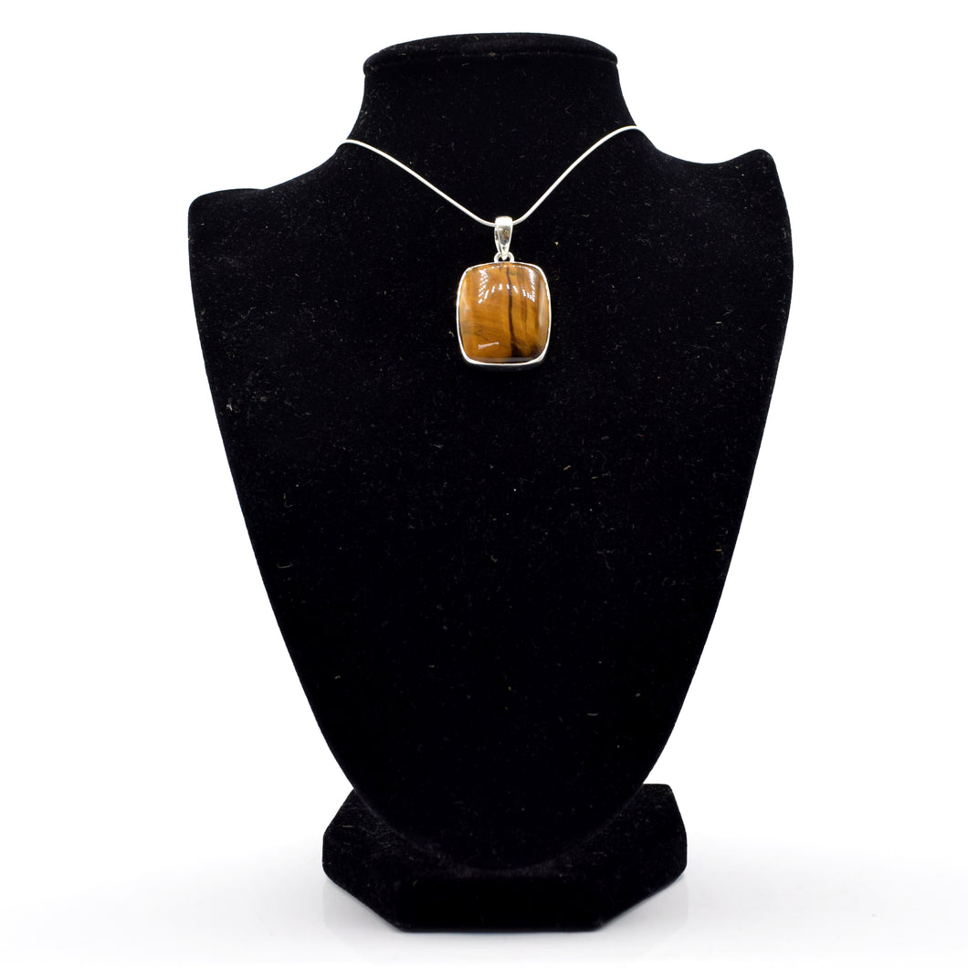 Tigers Eye Pendant 925 Silver