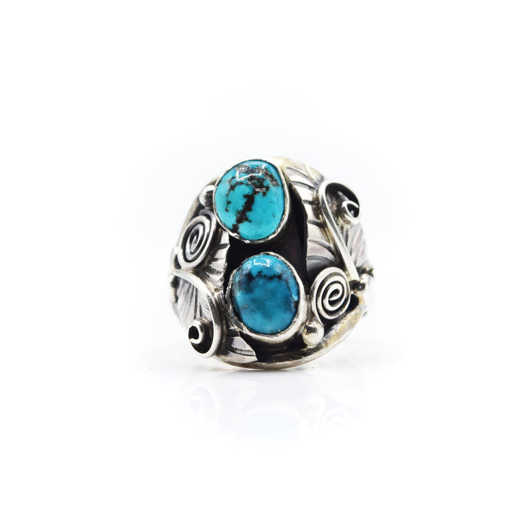 Navajo Turquoise Multi stone Ring in Sterling Silver