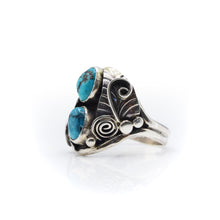 Load image into Gallery viewer, Navajo Turquoise Multi stone Ring in Sterling Silver
