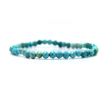 Load image into Gallery viewer, Turquoise 4mm Faceted Beaded Bracelet

