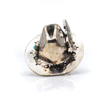 Load image into Gallery viewer, Navajo Hat and Feather ring with Turquoise
