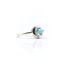 Load image into Gallery viewer, Larimar Moon Ring 925 Silver
