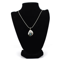 Load image into Gallery viewer, Zuni Bear Paw Pendant – Sterling Silver with Turquoise
