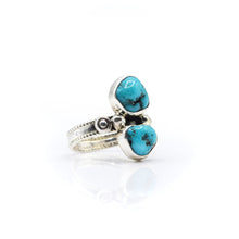 Load image into Gallery viewer, Navajo Turquoise Multi stone Ring in Sterling Silver
