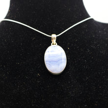 Load image into Gallery viewer, Blue Lace Agate Pendant 925 Silver
