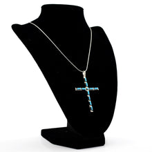 Load image into Gallery viewer, Zuni Cross Pendant – Sterling Silver with Turquoise
