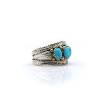 Load image into Gallery viewer, Navajo Turquoise Multi stone Ring in Sterling Silver

