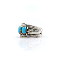 Load image into Gallery viewer, Navajo Turquoise Multi stone Ring in Sterling Silver

