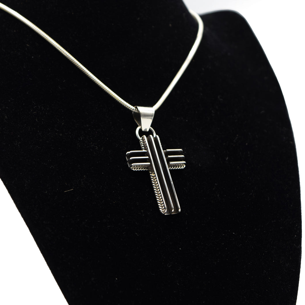 Zuni Cross Pendant in Sterling Silver