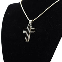 Load image into Gallery viewer, Zuni Cross Pendant in Sterling Silver
