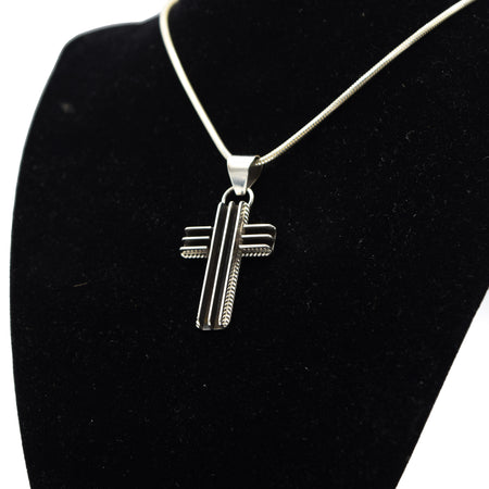 Zuni Cross Pendant in Sterling Silver