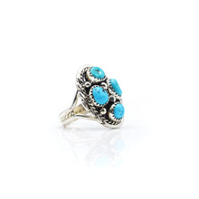 Load image into Gallery viewer, Navajo Multi-stone Turquoise Ring in Sterling Silver
