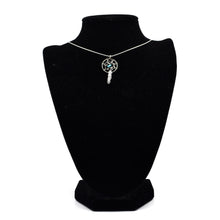Load image into Gallery viewer, Navajo Dreamcatcher Pendant – Sterling Silver with Turquoise and Feather
