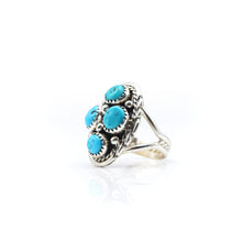 Load image into Gallery viewer, Navajo Multi-stone Turquoise Ring in Sterling Silver
