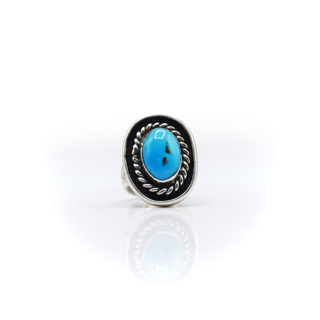 Navajo Turquoise Ring in Sterling Silver