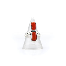 Load image into Gallery viewer, Navajo Coral Ring in Sterling Silver
