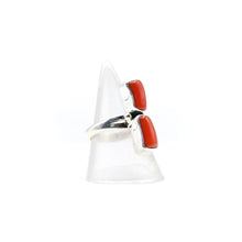 Load image into Gallery viewer, Navajo Coral Ring in Sterling Silver

