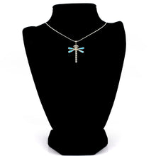 Load image into Gallery viewer, Zuni Dragonfly Pendant – Sterling Silver with Turquoise
