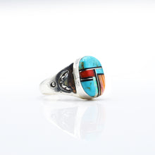 Load image into Gallery viewer, Zuni Channel Inlay Ring in Sterling Silver
