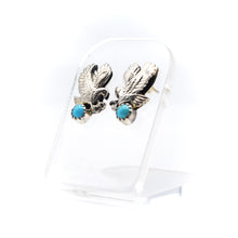 Load image into Gallery viewer, Navajo Eagle Turquoise Earrings in Sterling Silver
