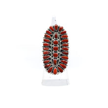 Load image into Gallery viewer, Zuni Coral Ring in Sterling Silver
