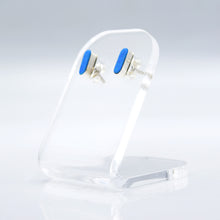 Load image into Gallery viewer, Zuni Synthesized Light Blue Opal Earrings in 925 Silver
