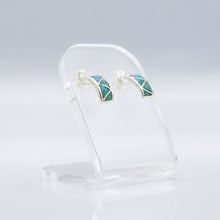 Load image into Gallery viewer, Zuni Synthesized Opal Earrings in 925 Silver
