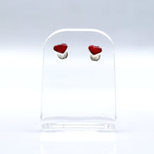 Load image into Gallery viewer, Zuni Heart Earrings in Sterling Silver
