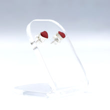 Load image into Gallery viewer, Zuni Heart Earrings in Sterling Silver
