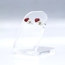 Load image into Gallery viewer, Zuni Heart Earrings in Sterling Silver
