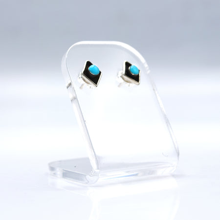 Zuni Turquoise Earrings in 925 Silver