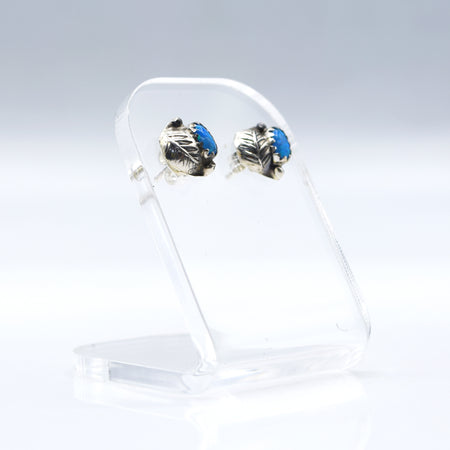 Zuni Synthesized Opal Earrings in 925 Silver