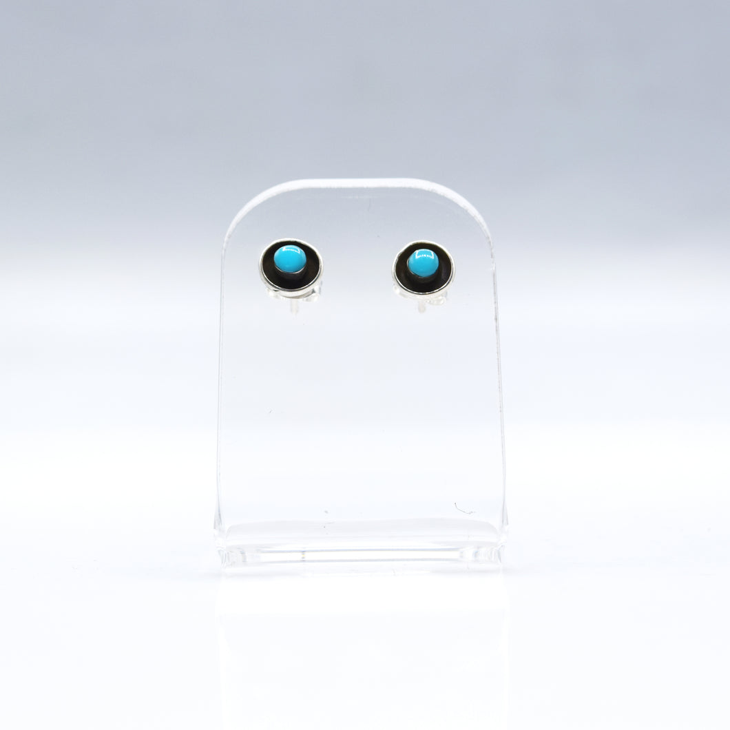 Zuni Turquoise Earrings in 925 Silver