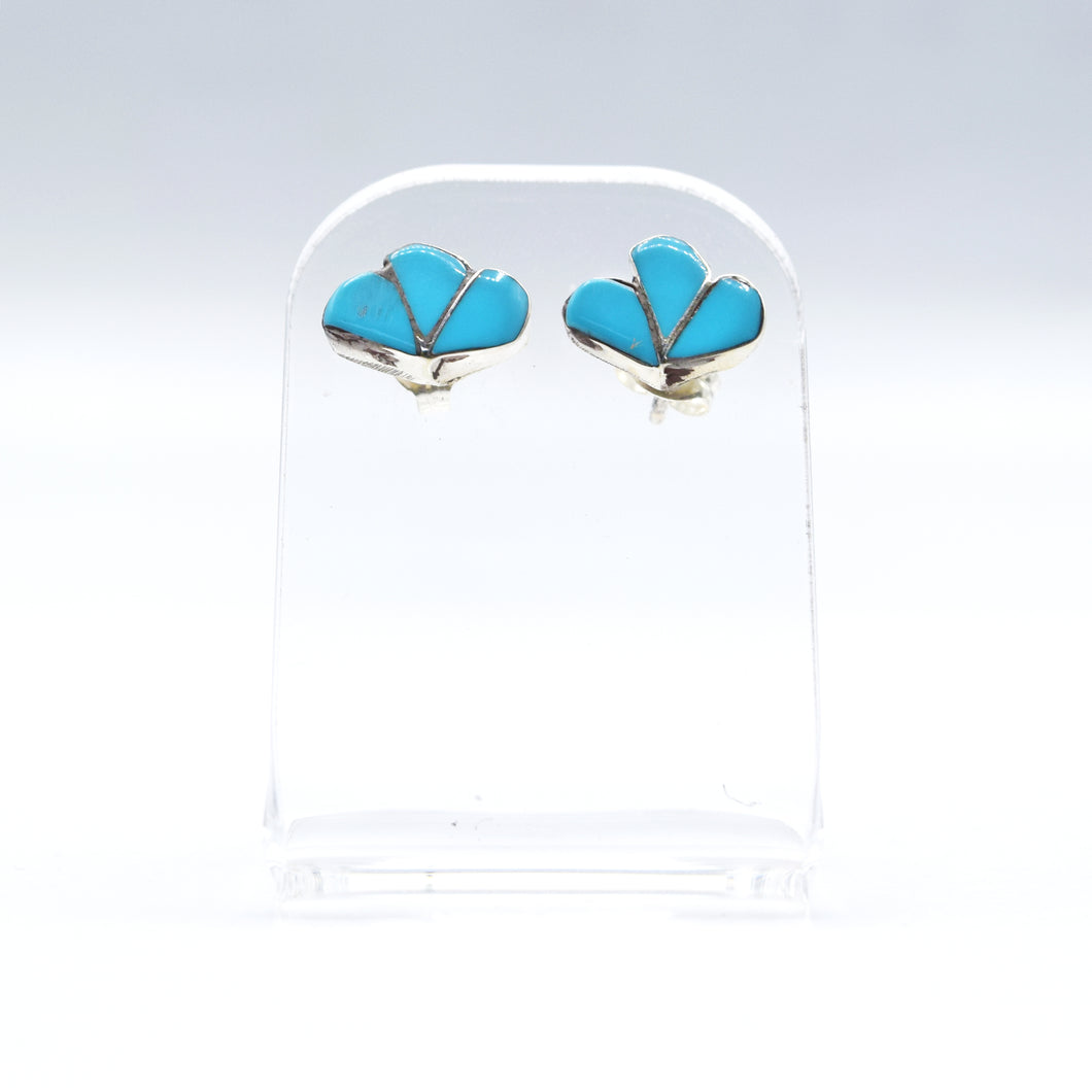 Zuni Turquoise Earrings in 925 Silver