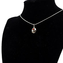 Load image into Gallery viewer, Zuni Bear Paw Pendant – Sterling Silver with Coral
